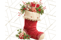 Christmas Stockings Clipart PNG, Festive Holiday Stockings Product Image 2
