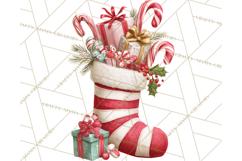 Christmas Stockings Clipart PNG, Festive Holiday Stockings Product Image 3
