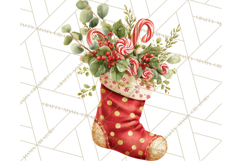 Christmas Stockings Clipart PNG, Festive Holiday Stockings Product Image 4