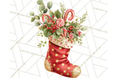 Christmas Stockings Clipart PNG, Festive Holiday Stockings Product Image 4