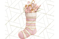 Christmas Stockings Clipart PNG, Festive Holiday Stockings Product Image 4