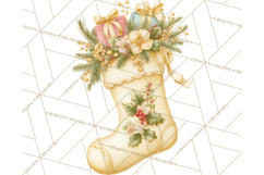 Christmas Stockings Clipart PNG, Festive Holiday Stockings Product Image 3