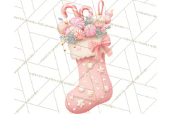 Christmas Stockings Clipart PNG, Festive Holiday Stockings Product Image 4