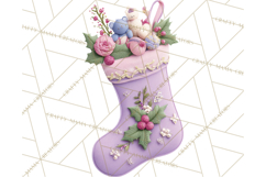 Christmas Stockings Clipart PNG, Festive Holiday Stockings Product Image 5