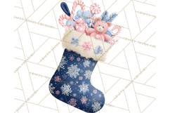 Christmas Stockings Clipart PNG, Festive Holiday Stockings Product Image 2