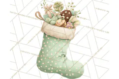 Christmas Stockings Clipart PNG, Festive Holiday Stockings Product Image 3