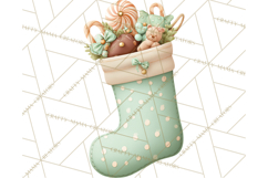 Christmas Stockings Clipart PNG, Festive Holiday Stockings Product Image 4