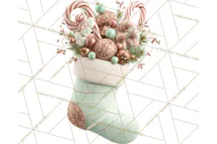 Christmas Stockings Clipart PNG, Festive Holiday Stockings Product Image 5