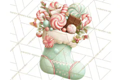 Christmas Stockings Clipart PNG, Festive Holiday Stockings Product Image 3