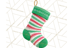 Christmas Stockings Clipart PNG, Festive Holiday Stockings Product Image 5
