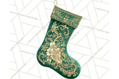 Christmas Stockings Clipart PNG, Festive Holiday Stockings Product Image 3