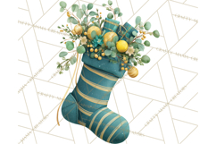 Christmas Stockings Clipart PNG, Festive Holiday Stockings Product Image 3