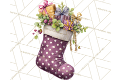 Christmas Stockings Clipart PNG, Festive Holiday Stockings Product Image 4
