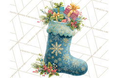 Christmas Stockings Clipart PNG, Festive Holiday Stockings Product Image 5