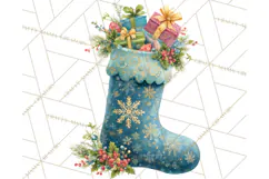 Christmas Stockings Clipart PNG, Festive Holiday Stockings Product Image 5