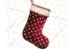 Christmas Stockings Clipart PNG, Festive Holiday Stockings Product Image 3