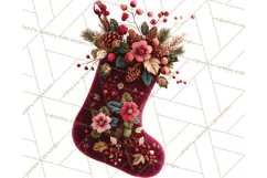Christmas Stockings Clipart PNG, Festive Holiday Stockings Product Image 4