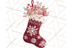 Christmas Stockings Clipart PNG, Festive Holiday Stockings Product Image 5