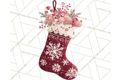 Christmas Stockings Clipart PNG, Festive Holiday Stockings Product Image 5