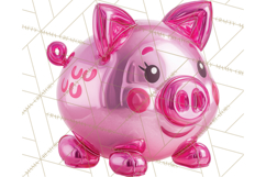 Bright Balloon Animals Clipart PNG Shiny Candy Colors Product Image 2