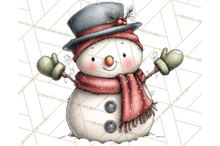 Chunky Watercolor Christmas Characters PNG Product Image 3