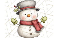 Chunky Watercolor Christmas Characters PNG Product Image 4