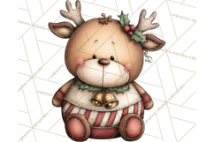 Chunky Watercolor Christmas Characters PNG Product Image 5