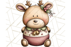 Chunky Watercolor Christmas Characters PNG Product Image 3