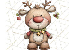 Chunky Watercolor Christmas Characters PNG Product Image 4