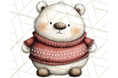 Chunky Watercolor Christmas Characters PNG Product Image 4