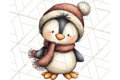 Chunky Watercolor Christmas Characters PNG Product Image 3