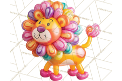 Bright Balloon Animals Clipart PNG Shiny Candy Colors Product Image 2