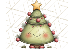 Chunky Watercolor Christmas Characters PNG Product Image 5