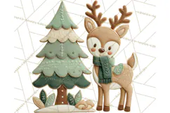 Christmas Felt Gingerbread Village PNG Clipart Product Image 3