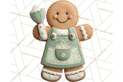 Christmas Felt Gingerbread Village PNG Clipart Product Image 5