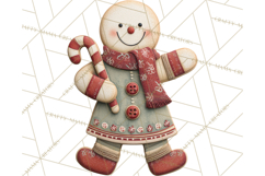 Christmas Felt Gingerbread Village PNG Clipart Product Image 3