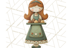 Christmas Felt Gingerbread Village PNG Clipart Product Image 4
