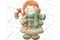 Christmas Felt Gingerbread Village PNG Clipart Product Image 5