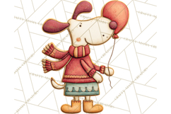 Christmas Felt Gingerbread Village PNG Clipart Product Image 4