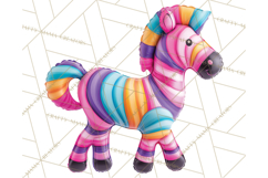 Bright Balloon Animals Clipart PNG Shiny Candy Colors Product Image 4