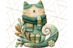 Christmas Felt Gingerbread Village PNG Clipart Product Image 2