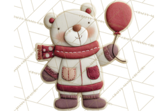 Christmas Felt Gingerbread Village PNG Clipart Product Image 2