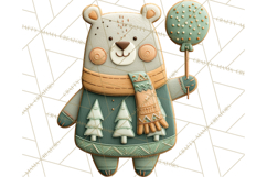 Christmas Felt Gingerbread Village PNG Clipart Product Image 4