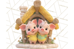 Storybook Piglets Fairy Tale Storybook PNG Clipart Product Image 3