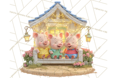 Storybook Piglets Fairy Tale Storybook PNG Clipart Product Image 4