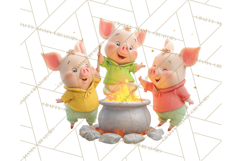 Storybook Piglets Fairy Tale Storybook PNG Clipart Product Image 5