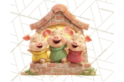 Storybook Piglets Fairy Tale Storybook PNG Clipart Product Image 3
