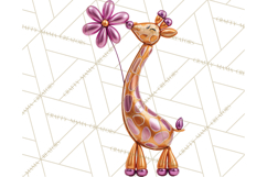Bright Balloon Animals Clipart PNG Shiny Candy Colors Product Image 2