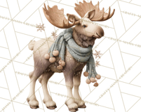 Snowy Forest Animals Clipart PNG, Holiday Woodland Art Product Image 5