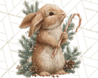 Snowy Forest Animals Clipart PNG, Holiday Woodland Art Product Image 4